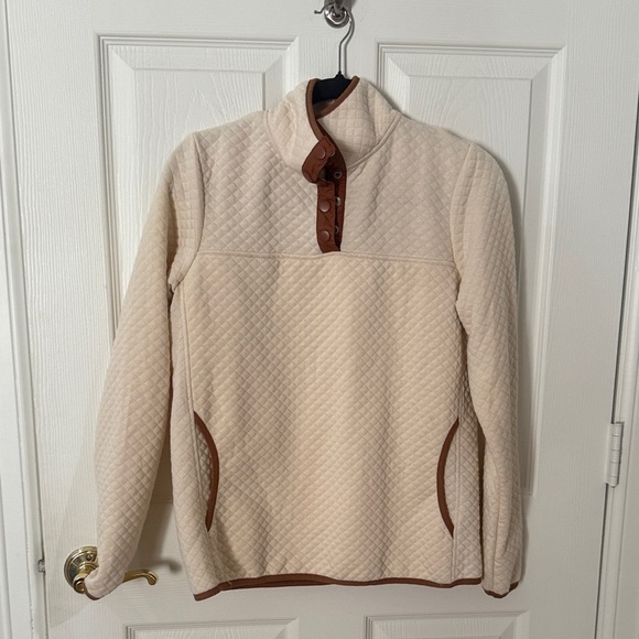 Jones, New York cream quilted sweater size medium - Picture 1 of 4